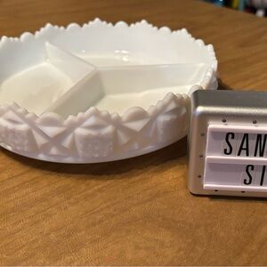 Westmoreland Milk Glass Divided Dish